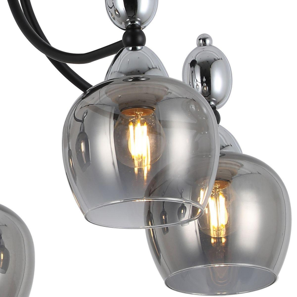 Потолочная люстра Illumico IL8258-5COU-79 BK CR Потолочная люстра Illumico IL8258-5COU-79 BK CR