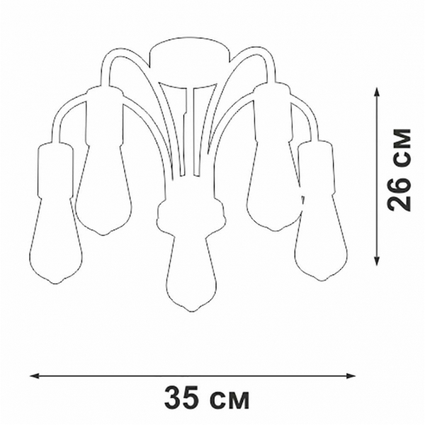 Потолочная люстра Vitaluce V3024-1/5PL Потолочная люстра Vitaluce V3024-1/5PL