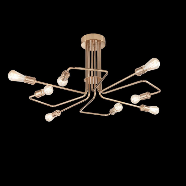 Потолочная люстра Ideal Lux Triumph Pl8 Ottone Antico 160313 Потолочная люстра Ideal Lux Triumph Pl8 Ottone Antico 160313