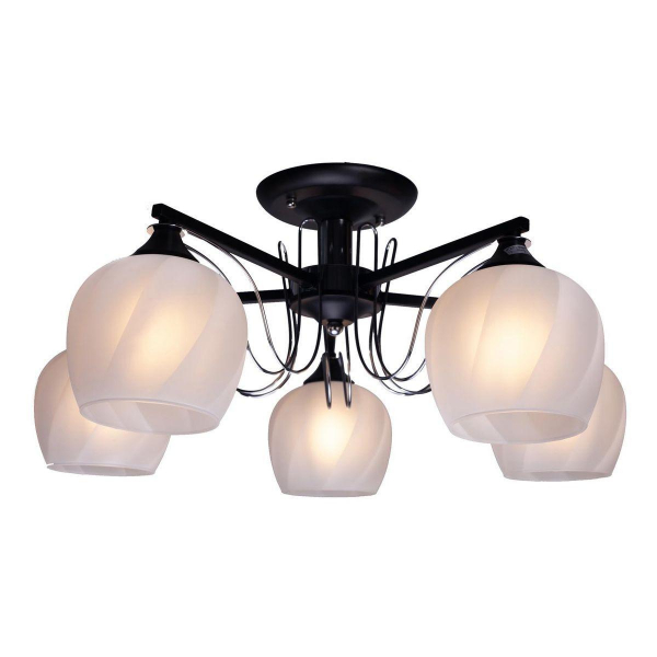 Потолочная люстра IMEX MD.05680-5-S BK+CH Потолочная люстра IMEX MD.05680-5-S BK+CH