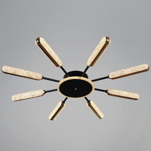 Потолочная светодиодная люстра Reluce 08290-0.3-08 BK+GD