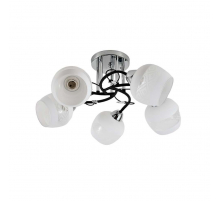 Потолочная люстра ЭкономСвет 12270/5CR+BK WT+CL