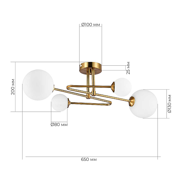 Потолочная люстра Evoluce FANTINI SLE2211-302-04
