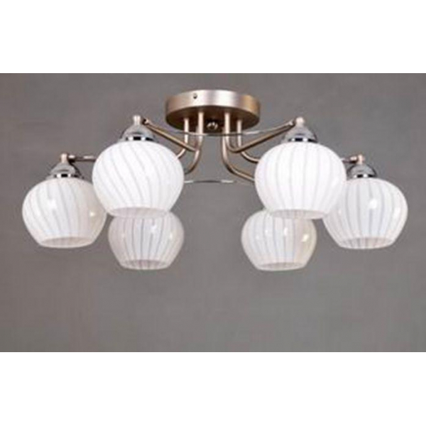 Потолочная люстра Elvan LU-37850/6-E14-Si+Wh Потолочная люстра Elvan LU-37850/6-E14-Si+Wh