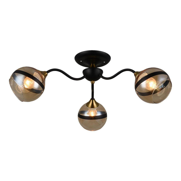 Потолочная люстра IMEX MD.3595-3-S COFFEE+FGD Потолочная люстра IMEX MD.3595-3-S COFFEE+FGD