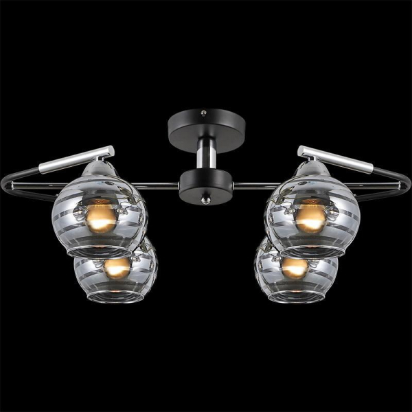 Потолочная люстра Illumico IL9801-4CSQ-79 CR BK Потолочная люстра Illumico IL9801-4CSQ-79 CR BK