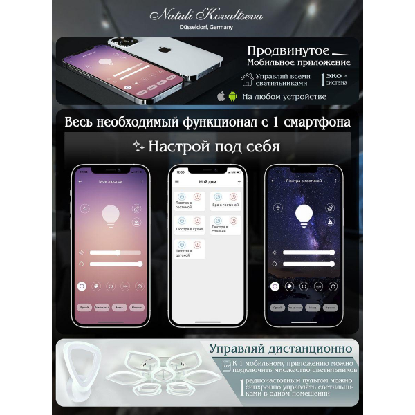 Потолочная светодиодная люстра Natali Kovaltseva Innovation Style 83038