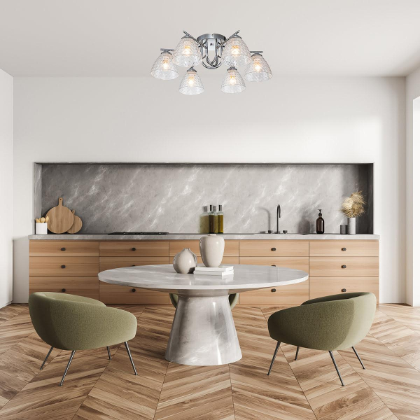 Потолочная люстра Escada Adonis 659/6PL Chrome Потолочная люстра Escada Adonis 659/6PL Chrome