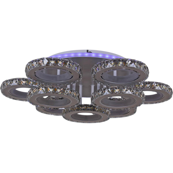 Потолочная светодиодная люстра Reluce 03900-0.3-6+3A WH+CR (RGB) Потолочная светодиодная люстра Reluce 03900-0.3-6+3A WH+CR (RGB)