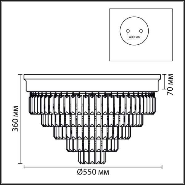 Потолочная люстра Lumion Zaha Classi 8266/8C