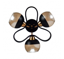 Потолочная люстра ЭкономСвет 10204/3BK+ZAB BK+AMB