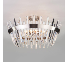 Потолочная люстра Eurosvet Steccato 10111/8 сатин-никель / прозрачный хрусталь Strotskis