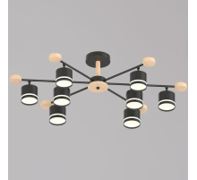 Потолочная люстра Reluce 78730-0.3-08 GX53 BK+WOOD