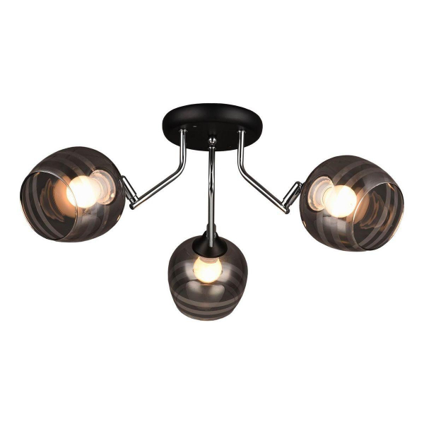 Потолочная люстра IMEX MD.0889-3-S BK+CH Потолочная люстра IMEX MD.0889-3-S BK+CH