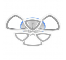 Потолочная люстра ЭкономСвет 50338/3+3WT RGB