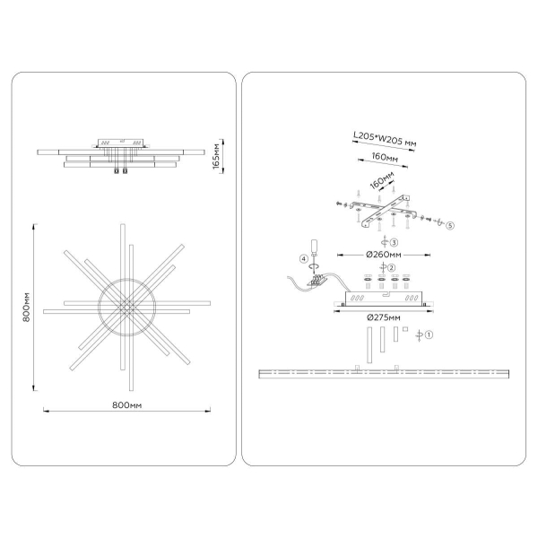 Люстра Ambrella Light COMFORT FL6276
