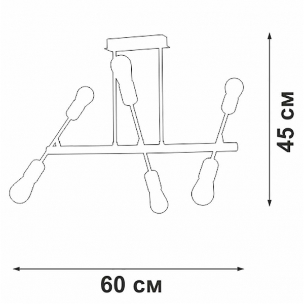 Потолочная люстра Vitaluce V3010-1/6PL Потолочная люстра Vitaluce V3010-1/6PL