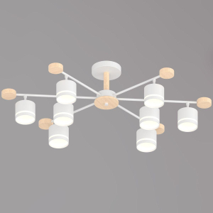 Потолочная люстра Reluce 78730-0.3-08 GX53 WH+WOOD