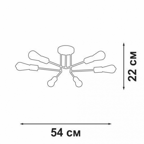 Потолочная люстра Vitaluce V3071-8/6PL Потолочная люстра Vitaluce V3071-8/6PL