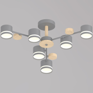 Потолочная люстра Reluce 68730-0.3-06 GX53 GREY+WOOD