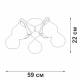 Потолочная люстра Vitaluce V3948-1/5PL