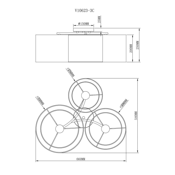 Потолочная люстра Moderli Room V10623-3C Потолочная люстра Moderli Room V10623-3C