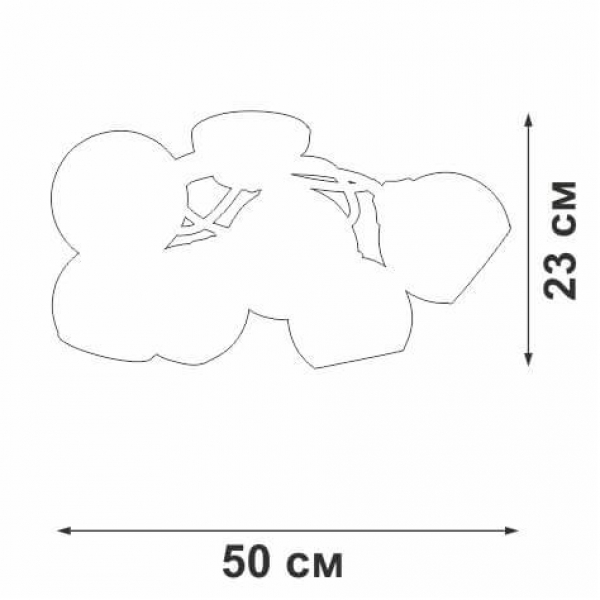 Потолочная люстра Vitaluce V3959-1/6PL Потолочная люстра Vitaluce V3959-1/6PL