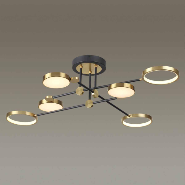 Потолочная светодиодная люстра Odeon Light Midcent Denzel 4320/60CL Потолочная светодиодная люстра Odeon Light Midcent Denzel 4320/60CL