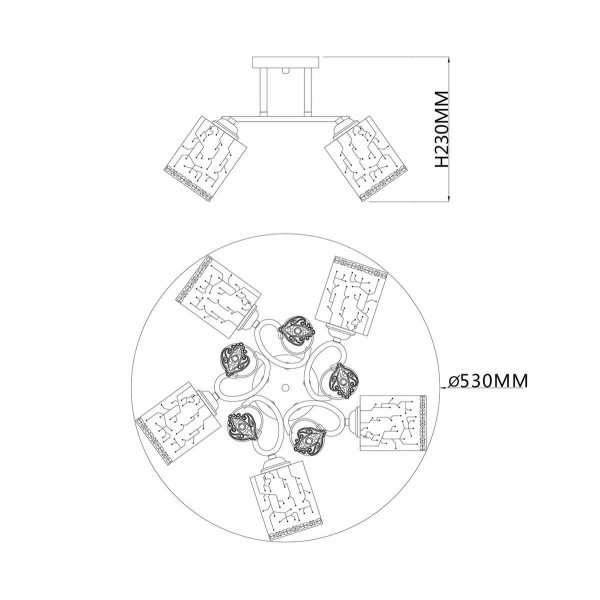 Потолочная люстра Escada Neulia 1118/5PL Потолочная люстра Escada Neulia 1118/5PL