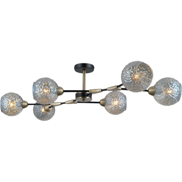Потолочная люстра Illumico IL0253-6CSQ-79 BK AB Потолочная люстра Illumico IL0253-6CSQ-79 BK AB