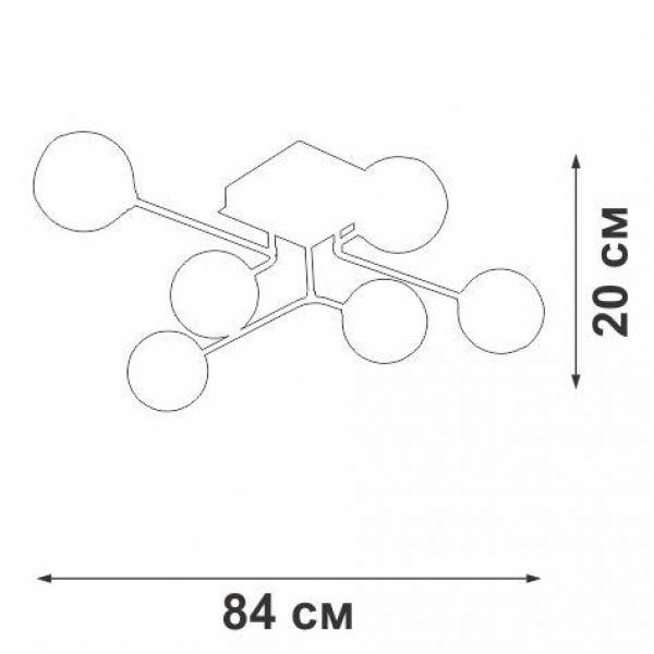 Потолочная люстра Vitaluce V4795-9/6PL Потолочная люстра Vitaluce V4795-9/6PL