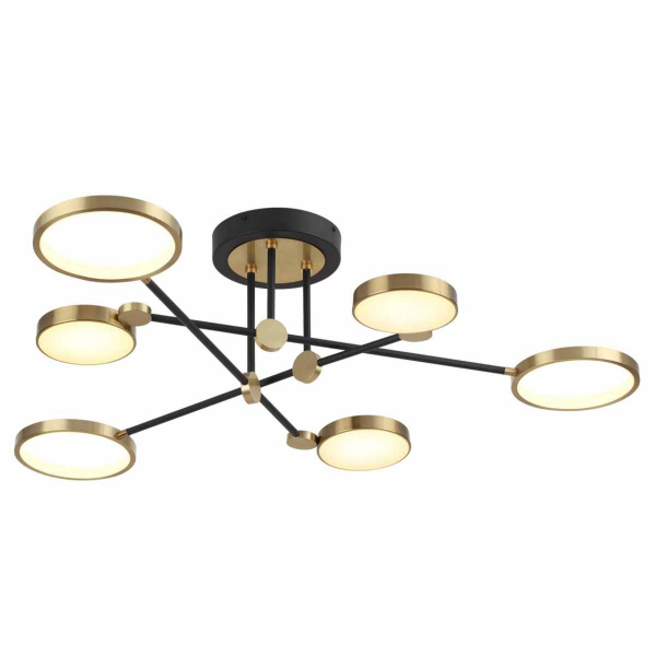 Потолочная светодиодная люстра Odeon Light Midcent Denzel 4320/60CL Потолочная светодиодная люстра Odeon Light Midcent Denzel 4320/60CL