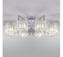 Потолочная люстра Eurosvet April 10126/8 хром/прозрачный хрусталь Strotskis Smart