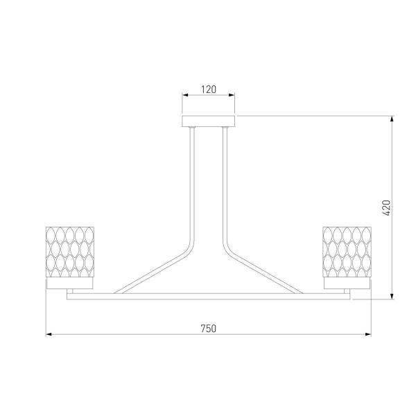 Потолочная люстра Eurosvet Calle 60127/8 хром Потолочная люстра Eurosvet Calle 60127/8 хром