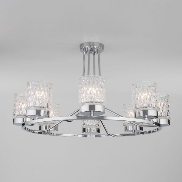 Потолочная люстра Eurosvet Calle 60127/8 хром Потолочная люстра Eurosvet Calle 60127/8 хром