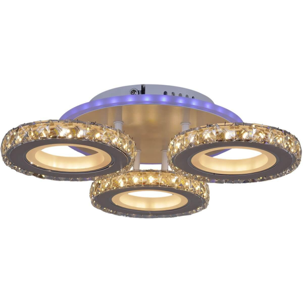 Потолочная светодиодная люстра Reluce 03900-0.3-03A WH+CR (RGB) Потолочная светодиодная люстра Reluce 03900-0.3-03A WH+CR (RGB)
