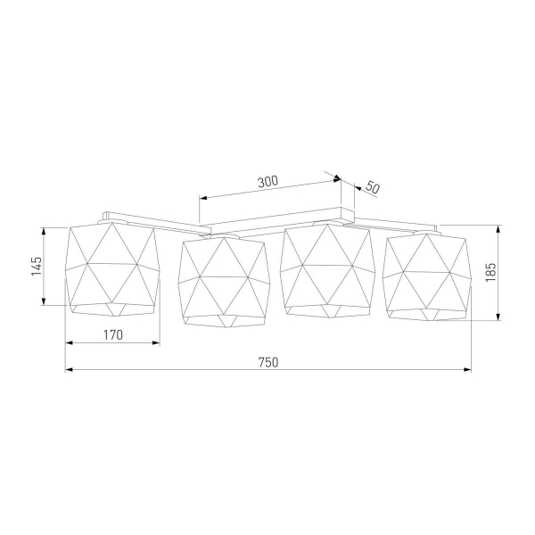 Потолочная люстра TK Lighting 1043 Siro Black Gold Потолочная люстра TK Lighting 1043 Siro Black Gold