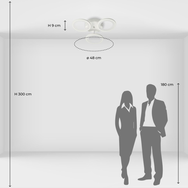 Потолочная светодиодная люстра De City Мадлен 424013303