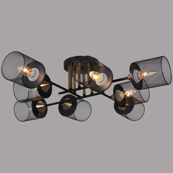 Потолочная люстра Reluce 38460-0.3-08 BK+COPPER
