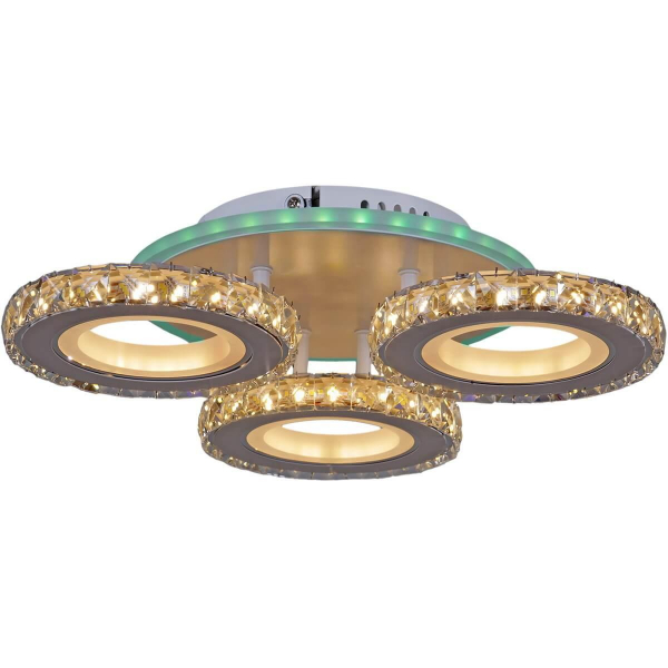 Потолочная светодиодная люстра Reluce 03900-0.3-03A WH+CR (RGB) Потолочная светодиодная люстра Reluce 03900-0.3-03A WH+CR (RGB)
