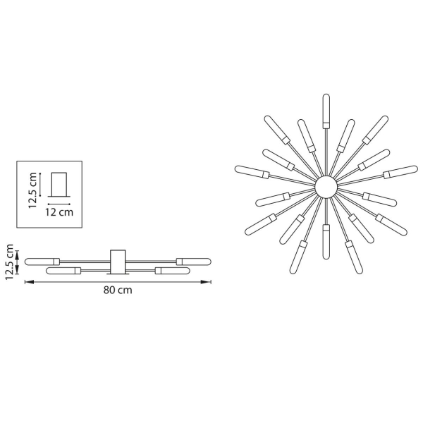 Потолочная люстра Lightstar Ragno 732187 Потолочная люстра Lightstar Ragno 732187