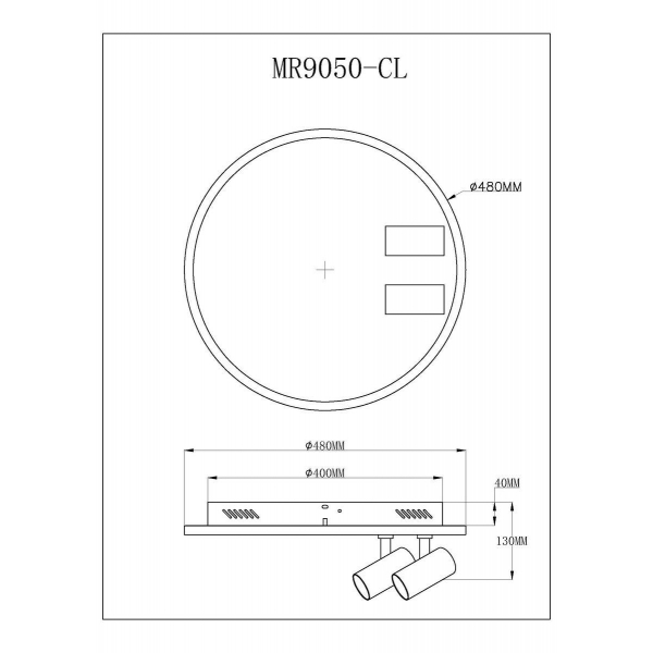 Потолочная светодиодная люстра MyFar Ceiling Focus MR9050-CL Потолочная светодиодная люстра MyFar Ceiling Focus MR9050-CL