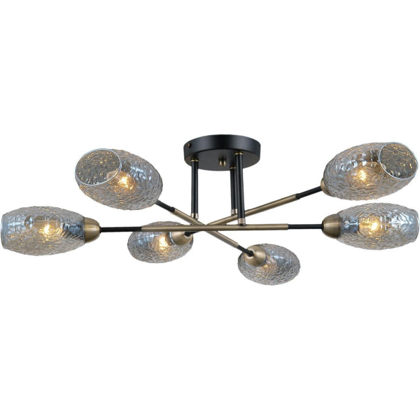 Потолочная люстра Illumico IL0255-6CSQ-79 BK AB Потолочная люстра Illumico IL0255-6CSQ-79 BK AB