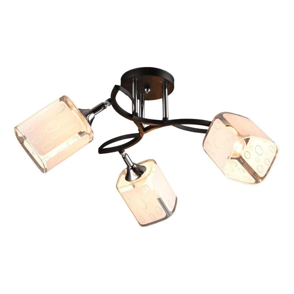 Потолочная люстра IMEX MD.3499-3-S BK+CH Потолочная люстра IMEX MD.3499-3-S BK+CH