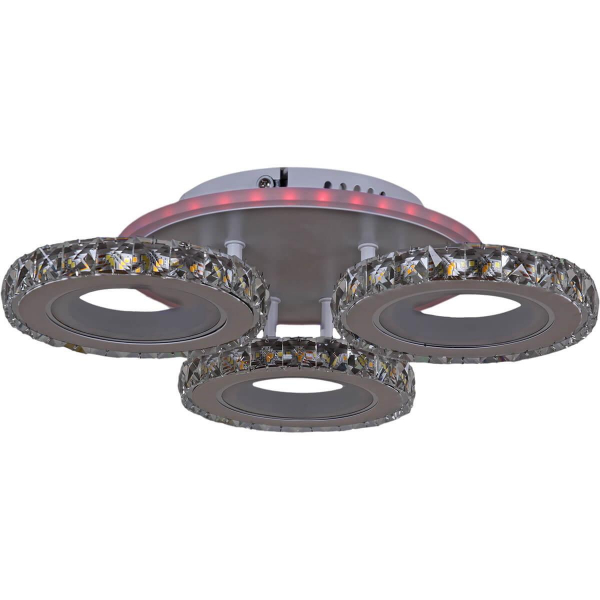 Потолочная светодиодная люстра Reluce 03900-0.3-03A WH+CR (RGB) Потолочная светодиодная люстра Reluce 03900-0.3-03A WH+CR (RGB)
