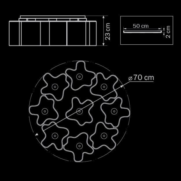 Потолочная люстра Lightstar Nubi 802090 Потолочная люстра Lightstar Nubi 802090