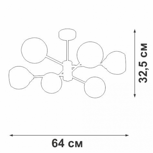 Потолочная люстра Vitaluce V39930-13/6PL Потолочная люстра Vitaluce V39930-13/6PL
