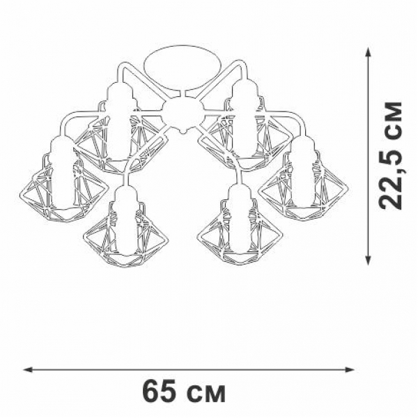 Потолочная люстра Vitaluce V4258-0/6PL Потолочная люстра Vitaluce V4258-0/6PL
