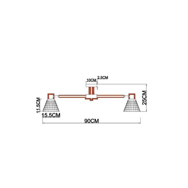 Потолочная люстра Arte Lamp Meleph A4096PL-8BR Потолочная люстра Arte Lamp Meleph A4096PL-8BR