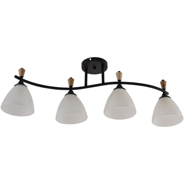 Люстра Reluce 01589-3.3-04B BK+WOOD Люстра Reluce 01589-3.3-04B BK+WOOD